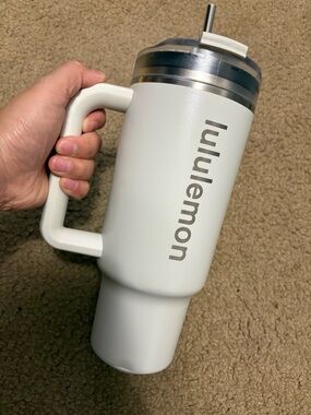lululemon athletica White Insulated Travel Mug with Handle
